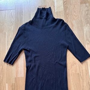 Express Black Turtle Neck Short Sleeve